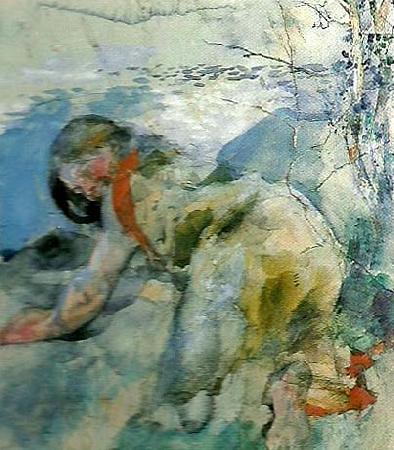 Carl Larsson studie till China oil painting art